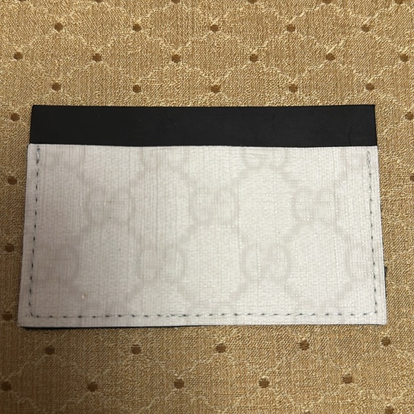 Upcycled White GG Card Holder/New - Picture 3 of 6